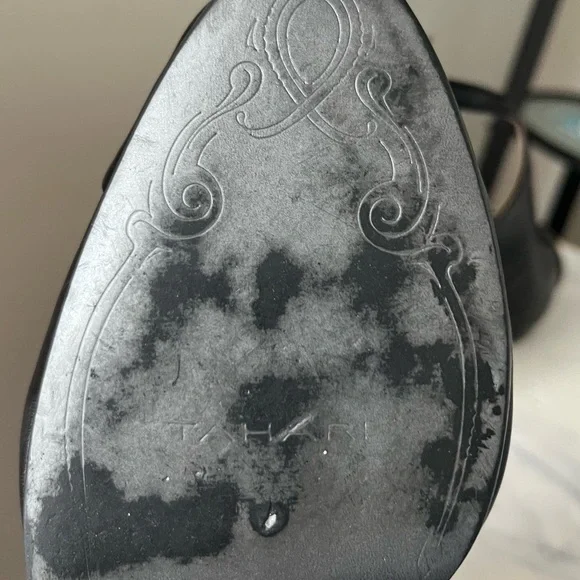 Tahari Black Glossy Slingback Heels - Picture 7 of 9